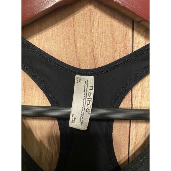 Flexees Large Fat Free Dressing Racer Back Tank Black 4166 - Picture 3 of 4